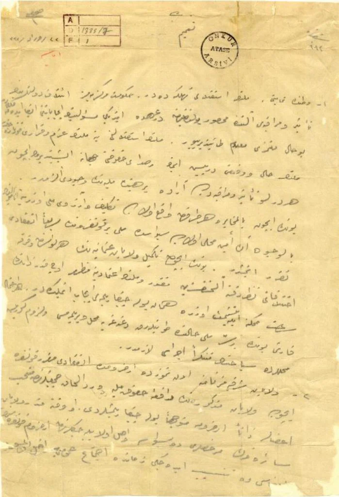 Amasya Genelgesi Orjinal