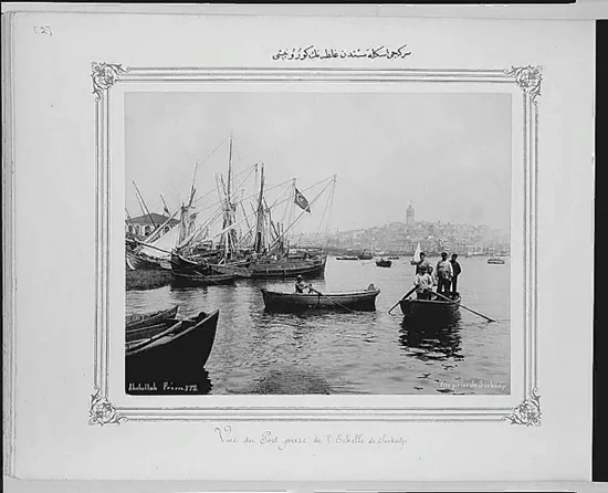 İmparatorluk Devri Kültürü 37 Sirkeci İskelesi'nden Galata'nın görünüşü