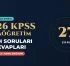 2026 KPSS Ortaöğretim Tarih Soruları ve Cevapları – 27 soru, açıklamalı