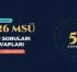 2026 MSÜ Tarih Soruları ve Cevapları