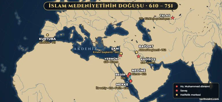 İslam Medeniyetinin Doğuşu haritası
