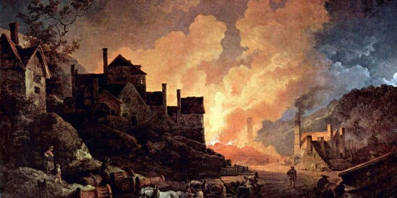 Sanayi Devrimi: geceleyin çalışan demir ocakları, Coalbrookdale – Philip James de Loutherbourg tablosu
